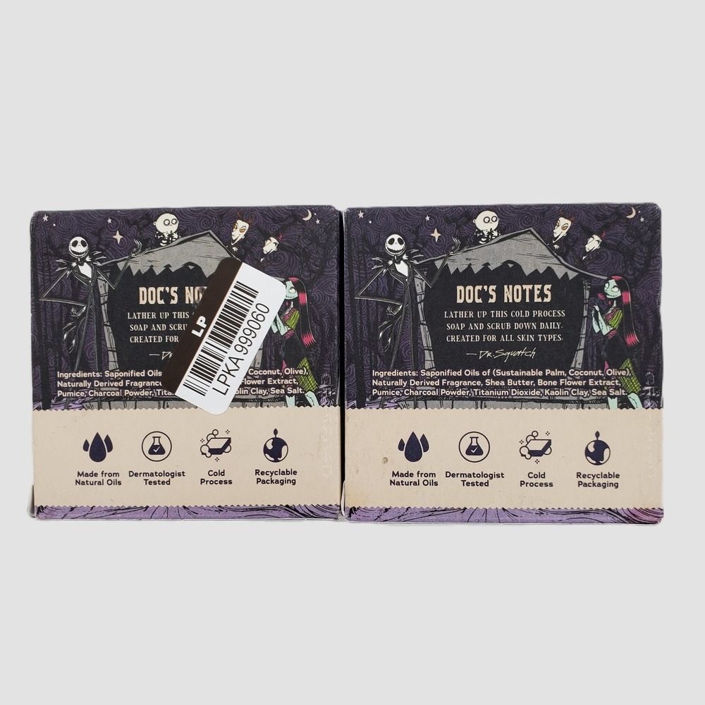 Dr Squatch Skellingtons Suds Nightmare Before Christmas Soap 2 Pack‎ Limited Ed - Picture 8 of 12